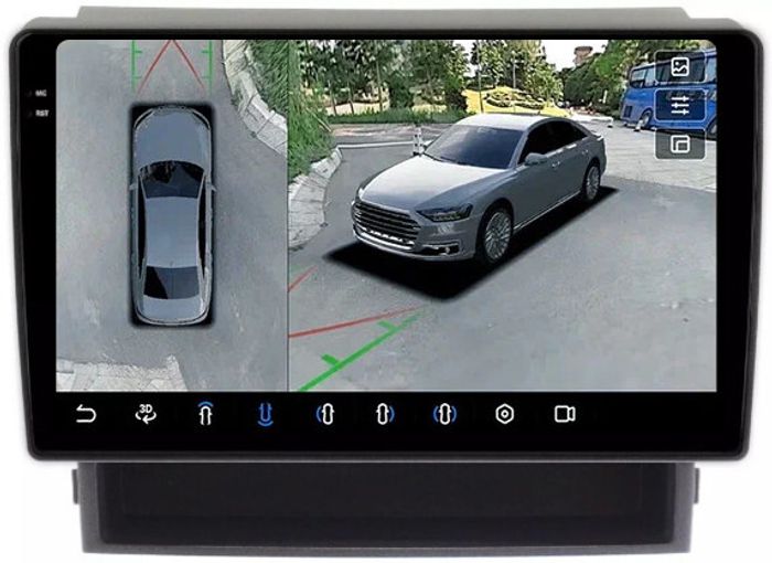 Магнитола для Toyota Alphard H20, Vellfire 2008-2014 (менее 10 динамиков, рамка-накладка) - FarCar BX10-360-9536-10F2 монитор 10.36" 2K QLED на Android 13, Быстрая, CarPlay, 4G SIM-слот, 4 камеры в комплекте