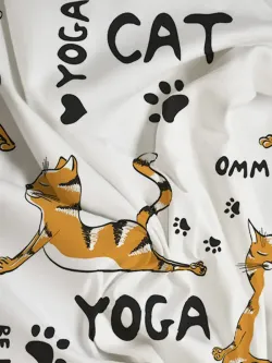 Ткань для рукоделия "Yogacat" Сказка бязь, длина 2 м., ширина 2,2 м.