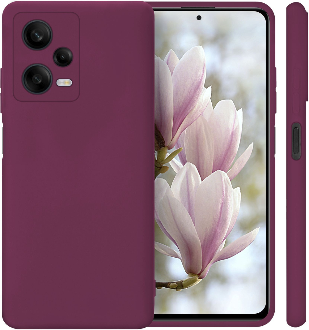 Мягкий Soft Touch чехол из силикона для XIAOMI REDMI NOTE 12 PRO 5G (не PRO PLUS!) с бархатной подкладкой