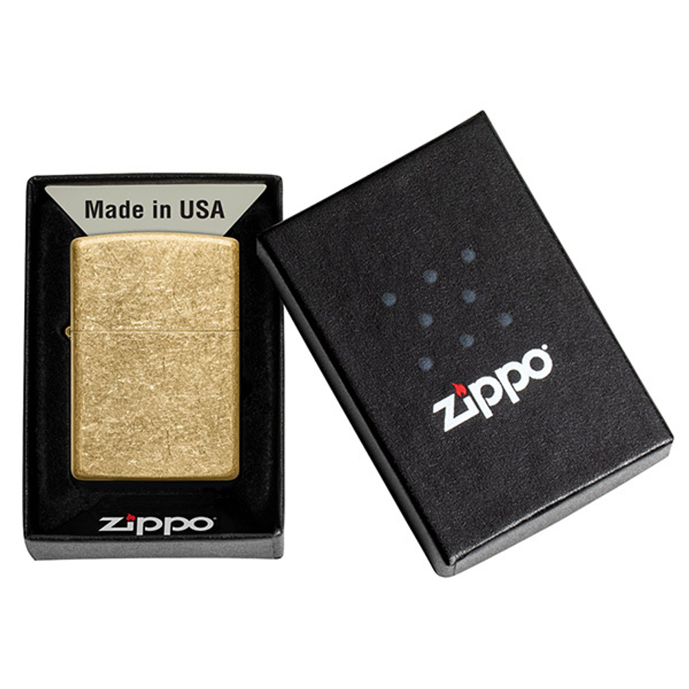 Зажигалка Zippo Classic с покрытием Tumbled Brass