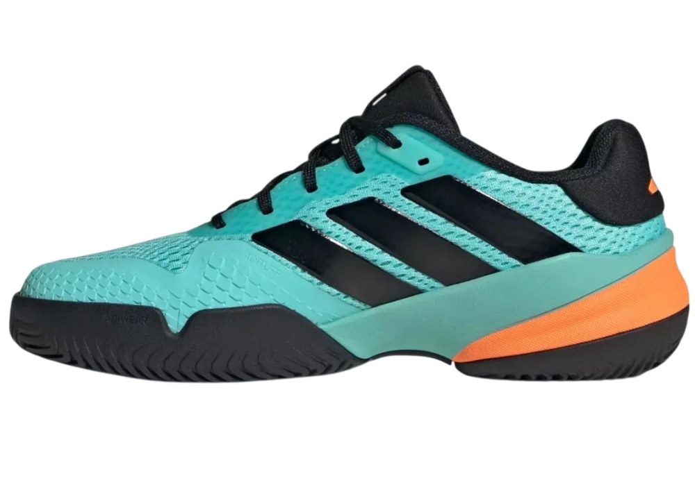 Детские теннисные кроссовки Adidas Barricade K - flash aqua/core black/lucid orange
