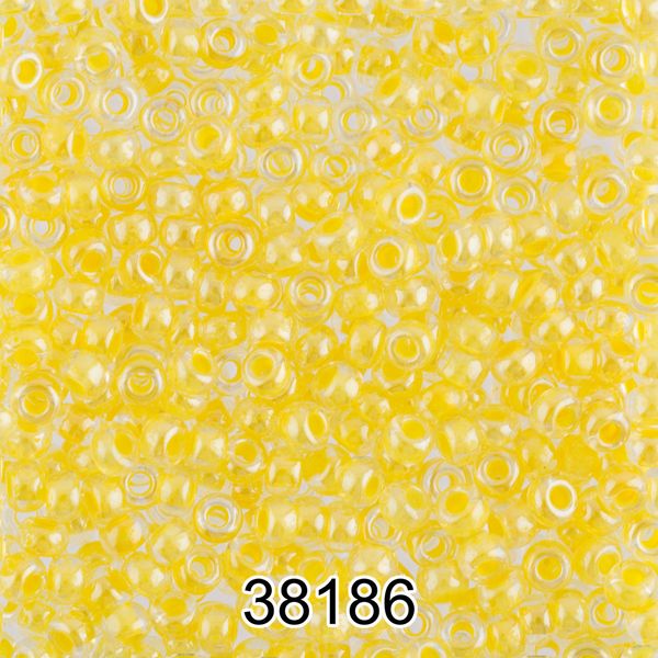 Бисер Preciosa 10/0 (2.3 мм), 500 г, 38186 (Ф052) желтый