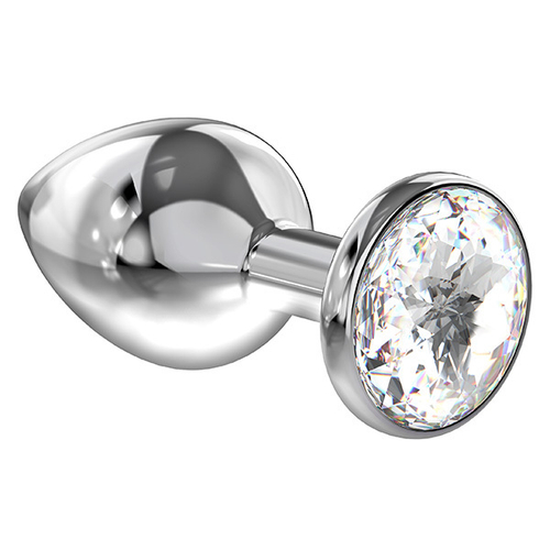 Анальная пробка 8см с прозрачным кристаллом Lola Games Diamond Clear Sparkle Large 4010-01Lola