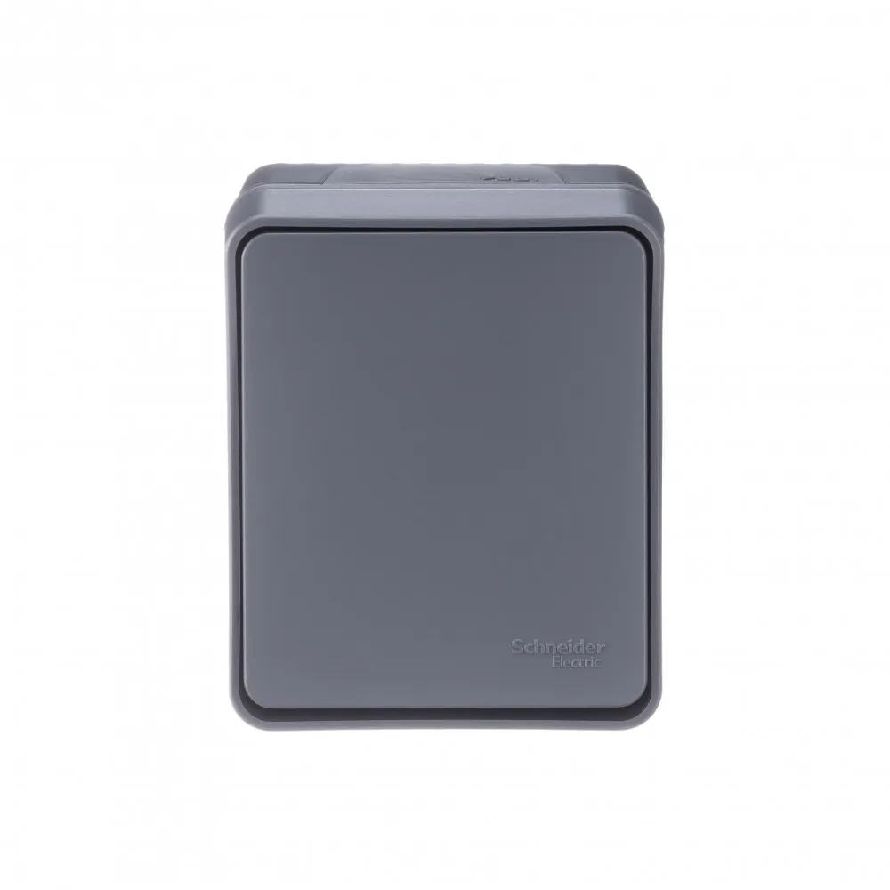 ATLASDESIGN PROFI IP54 О/У 1-клавишный ПЕРЕКЛЮЧАТЕЛЬ, сх.6, 10АХ, АНТРАЦИТ