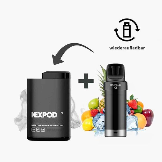 nexPOD Prefilled Pod Kit 5000 - Tropical Ice (5% nic)