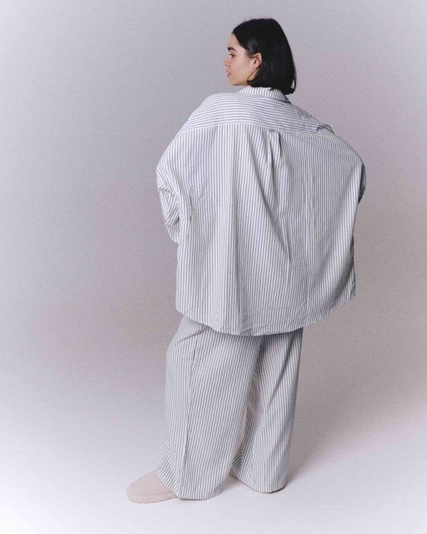 Рубашка Oversized Striped Shirt White - фото 6