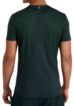 Мужская теннисная футболка Le Coq Sportif Training Short Sleeve N°1 — scarab/black