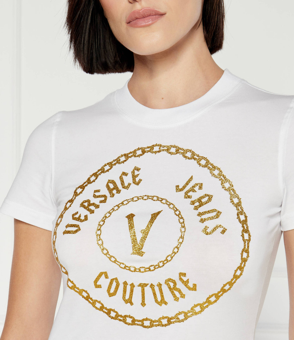 Футболка Versace Jeans Couture - белый(77HAHT02CJ03T)