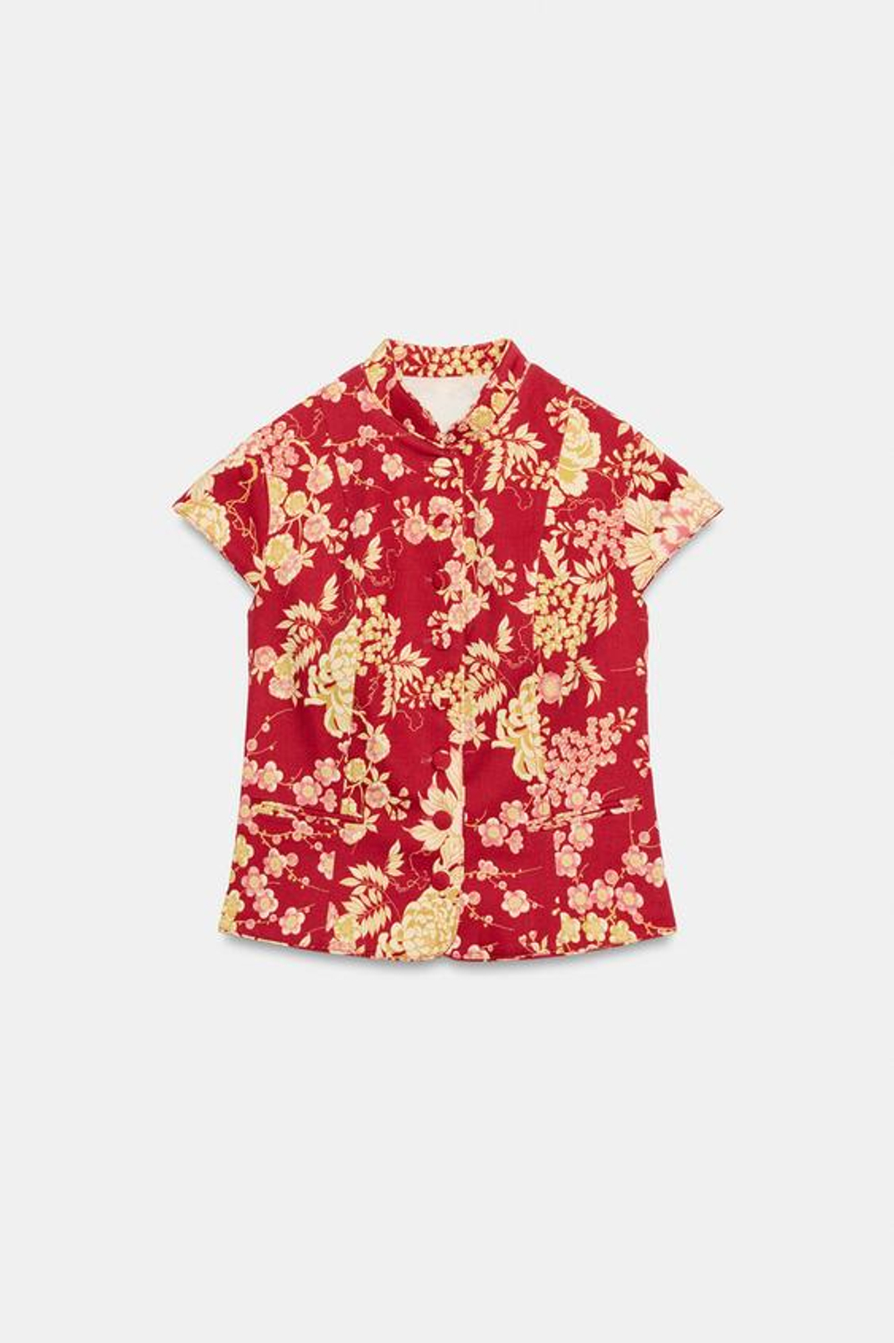 ZARA ТОП С ЦВЕТОЧНЫМ ПРИНТОМ, РАЗНОЦВЕТНЫЙ