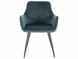 Стул SIGNAL FIG Velvet Bluvel 78 зеленый/черный