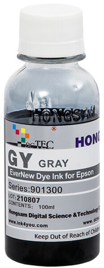 Чернила DCTec — HONGSAM водорастворимые для Epson серия: 901300 - Gray (Серый) 100 мл.