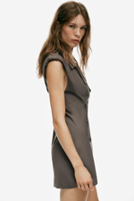МИНИ-ПЛАТЬЕ СО ШЛЕВКАМИ И ПУГОВИЦАМИ — ZARA