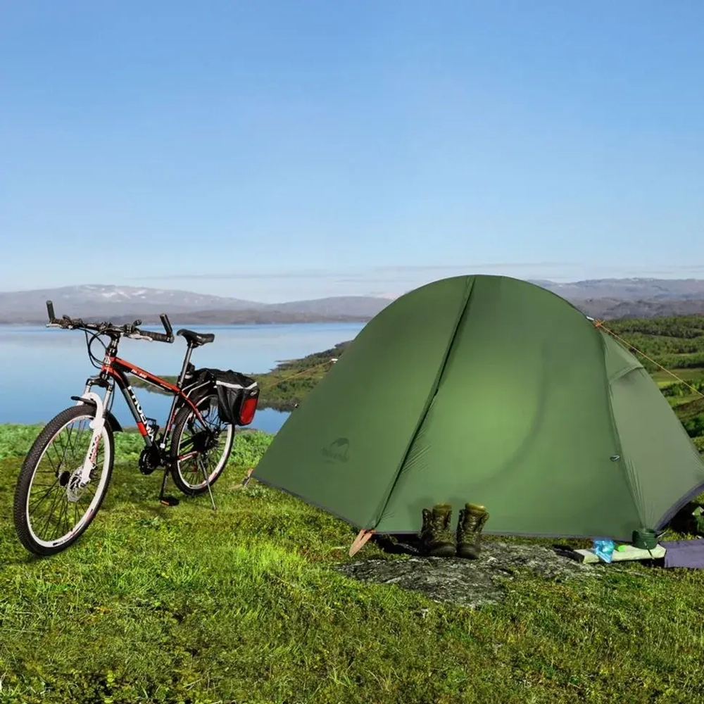 ПАЛАТКА NATUREHIKE СВЕРХЛЕГКАЯ + КОВРИК NH18A095-D, 20D