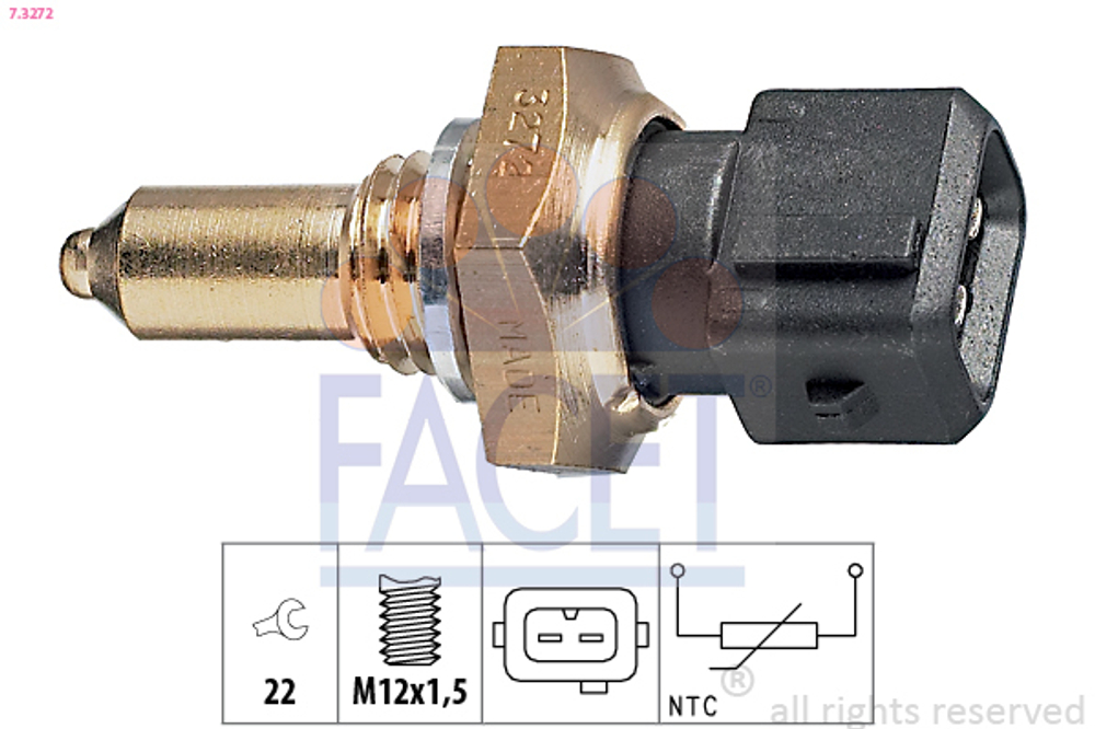 FACET - 73272-FAC - Sensor, coolant temperature