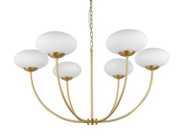 Подвесная люстра 6*E14 3916/C brass латунь KARINA Newport