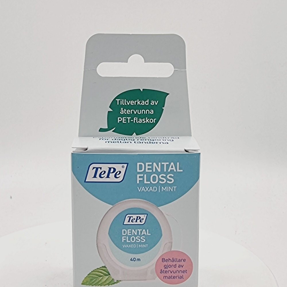 Зубная нить TePe Dental Floss вощеная, расширяющаяся, с маслом авокадо и мяты, 40 м