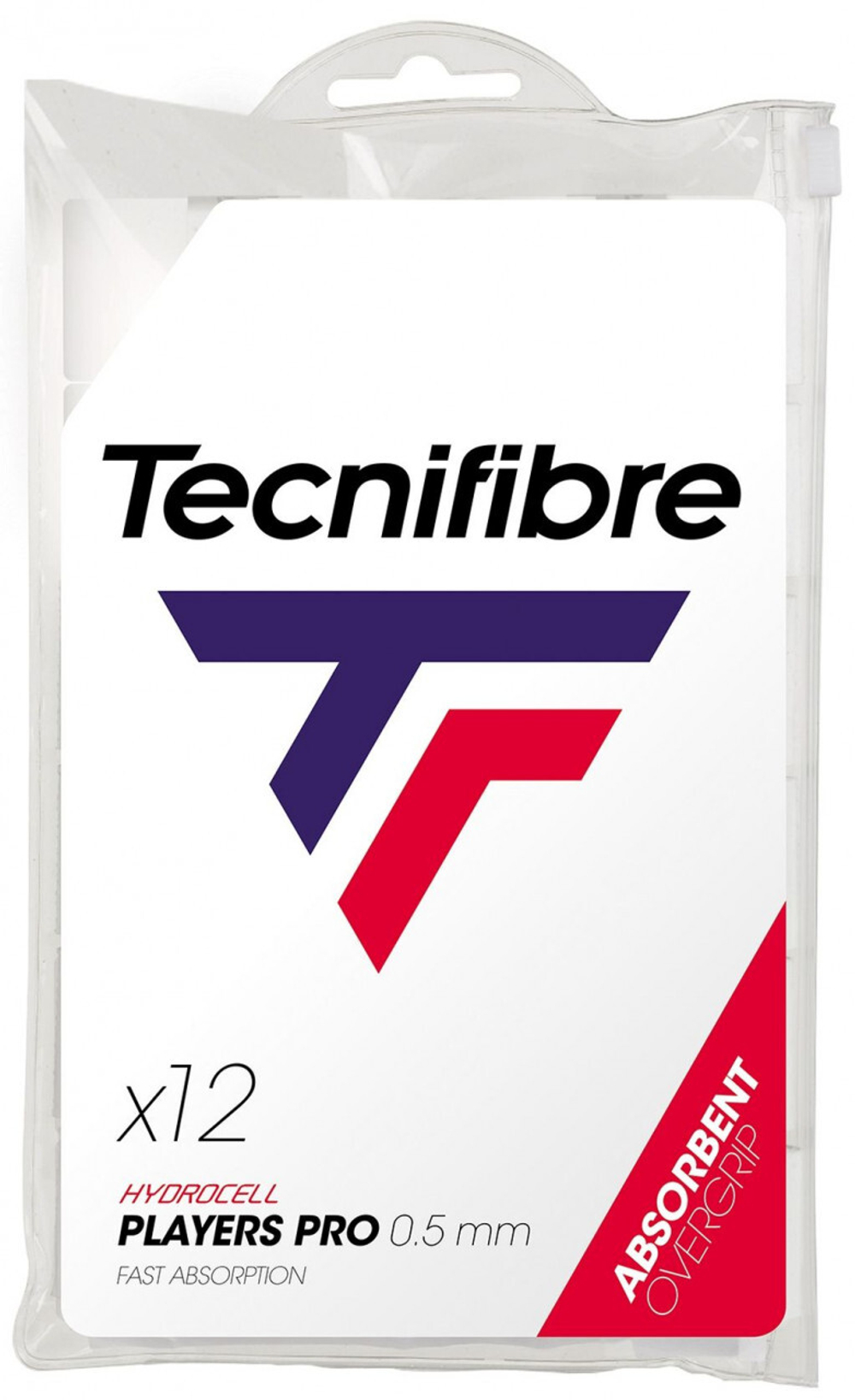 Теннисные намотки Tecnifibre Players Pro Feel 12P - белый