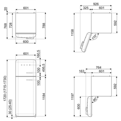 Холодильник Smeg FAB30LCR5