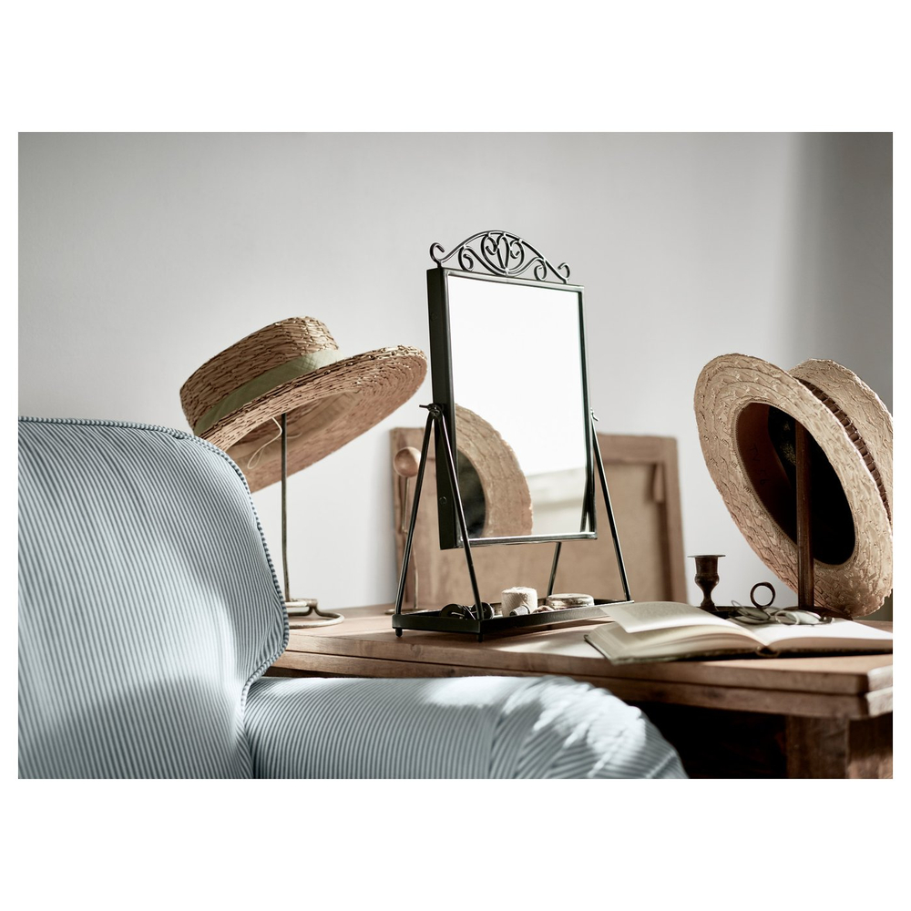 IKEA KARMSUND  (ИКЕА КАРМСУНД)  -  Зеркало настольное - чёрный 27х43 см