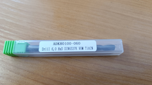 Сверло 6,0 8xD DIN6537K VHM TiAlN ADK801-060