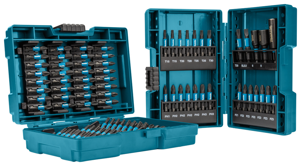 Набор насадок 90 шт в двух кейсах IMPACT BLACK Makita E-03109