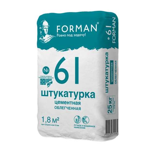 ФОРМАН 61 Штукатурка цементная 25кг по низкой цене