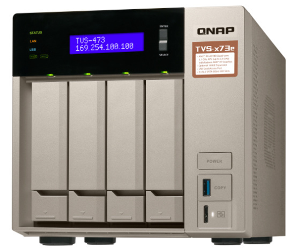 Сетевой RAID-накопитель QNAP TVS-473e-8G