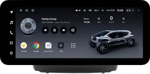 Магнитола для Hyundai iХ35, Tucson 2 2009-2015 (штатный усилитель, прямое подключение, рамка 10) - Teyes LUX ONE ROUND монитор 12.3" 2K QLED на Android 10, Быстрая, CarPlay, 4G SIM-слот