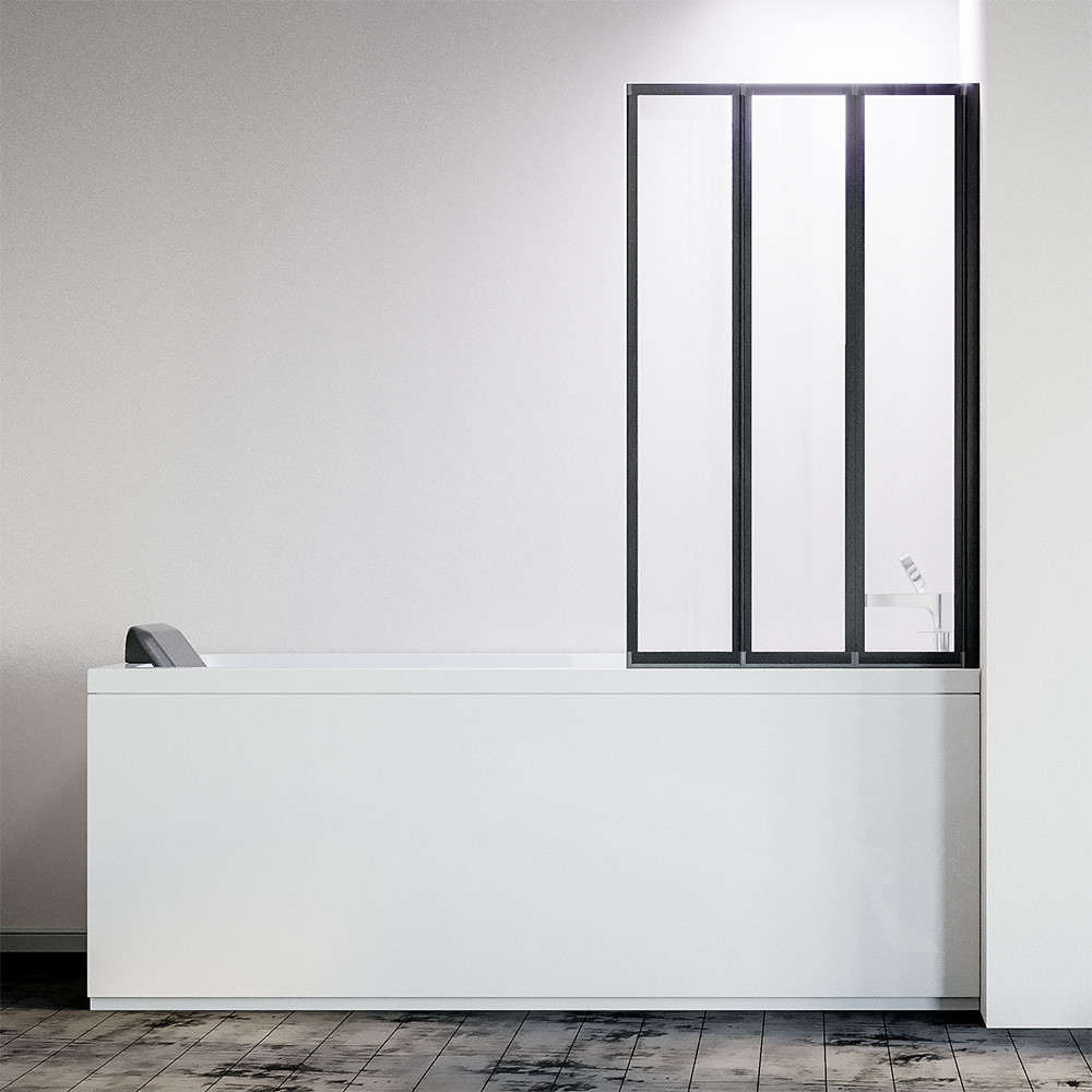 Душ. шторка Veconi PL-73BR Арт. PL73BR-90-01-19C4 Стекло прозр./4 мм (уст.905-920,выс.1500)