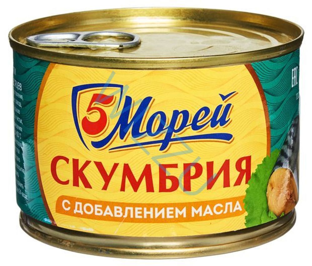 Скумбрия 5 Морей нат с д/м ж/б 250г