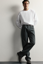 ФУТБОЛКА RELAXED-FIT С ДЛИННЫМИ РУКАВАМИ — ZARA