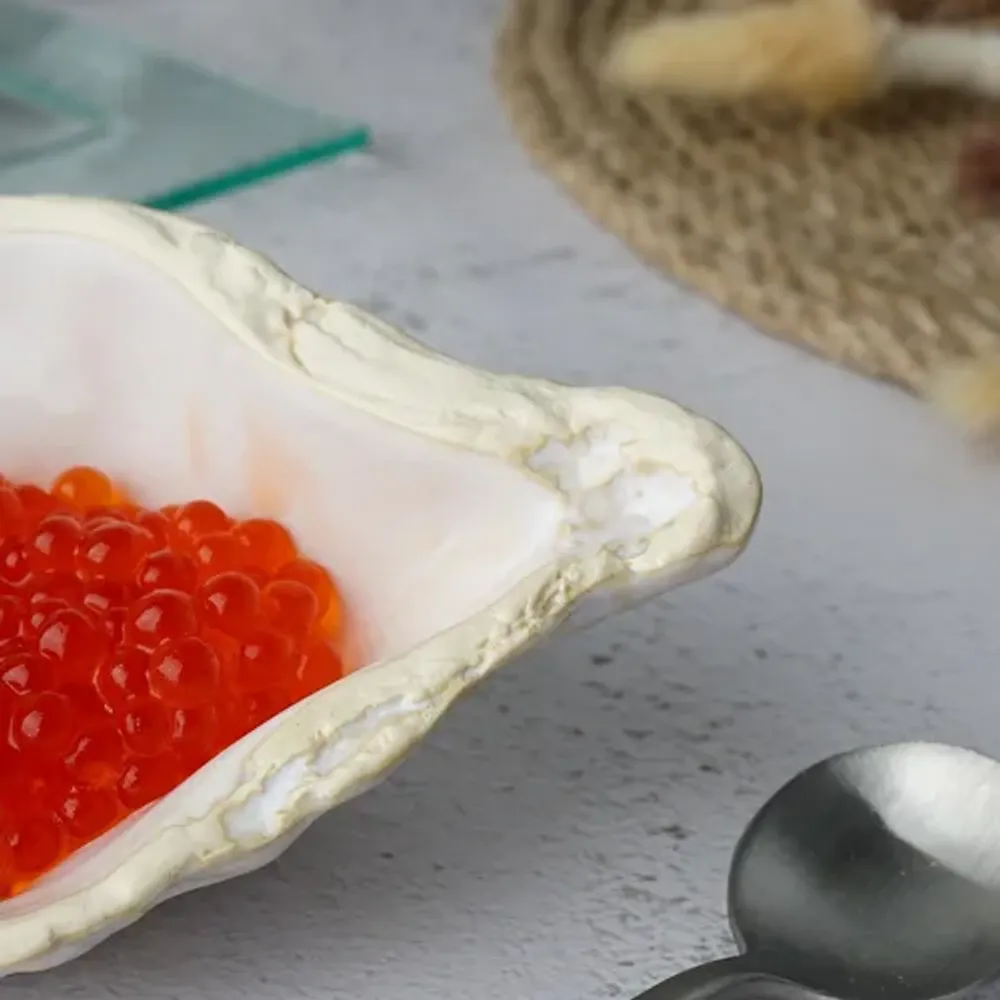 Блюдо для подачи 11,9*8,3 см h4,2 см 20 мл емкость для закусок Gray Shell Frutti di Mare P.L. [1]