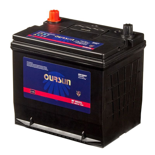 Аккумулятор OURSUN JIS MF 90D23L, 70Ah, 600A, 230x172x222, бортик MF90D23L
