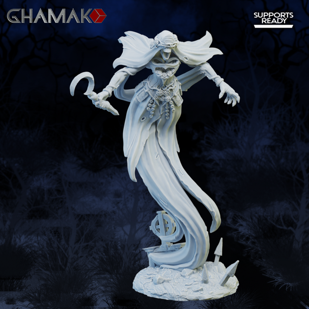 Grand Alliance Death Nighthaunt Myrmourn Banshee Баньши №3 миниатюра для dnd, днд, pathfinder, фентези, Настольная игра, НРИ, Варгейм, РПГ