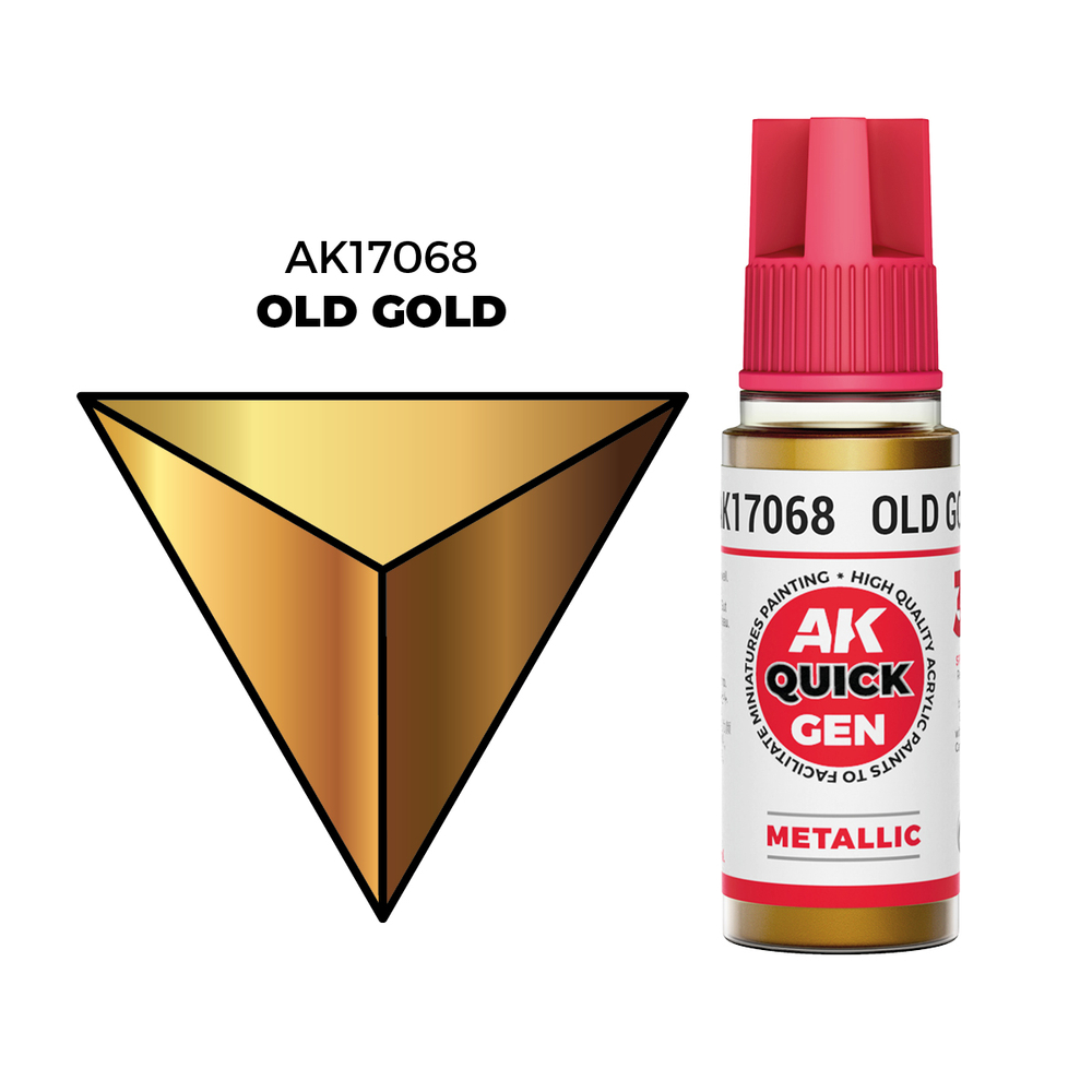 AK Interactive Old Gold Quick Gen - контрастная акриловая краска, 18 мл