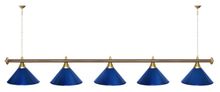 Лампа STARTBILLIARDS 5 пл. (плафоны золотые,штанга хром,фурнитура золото)