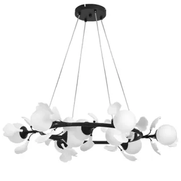 Люстра подвесная 9*G9 799097 белый/черный Ceramo BW Lightstar