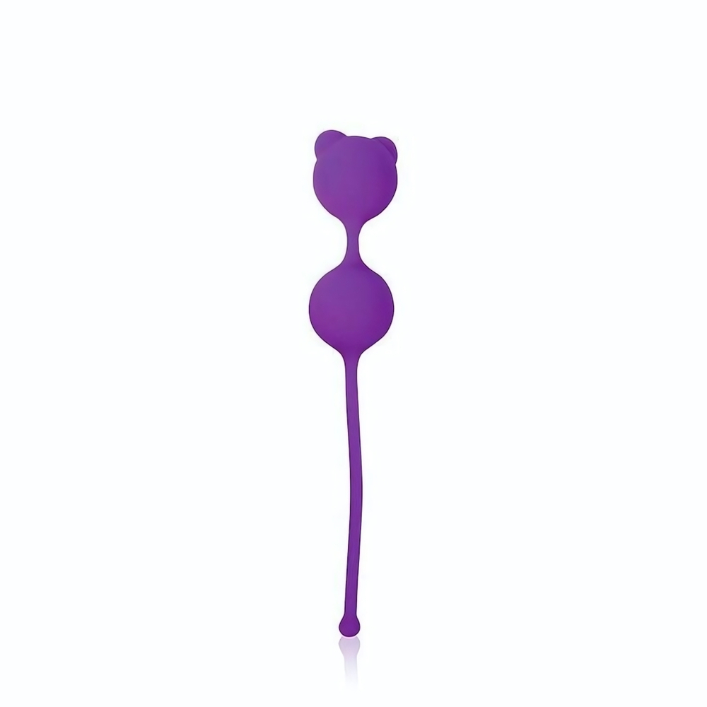 Фиолетовые вагинальные шарики с ушками Cosmo (Цвет: фиолетовый)