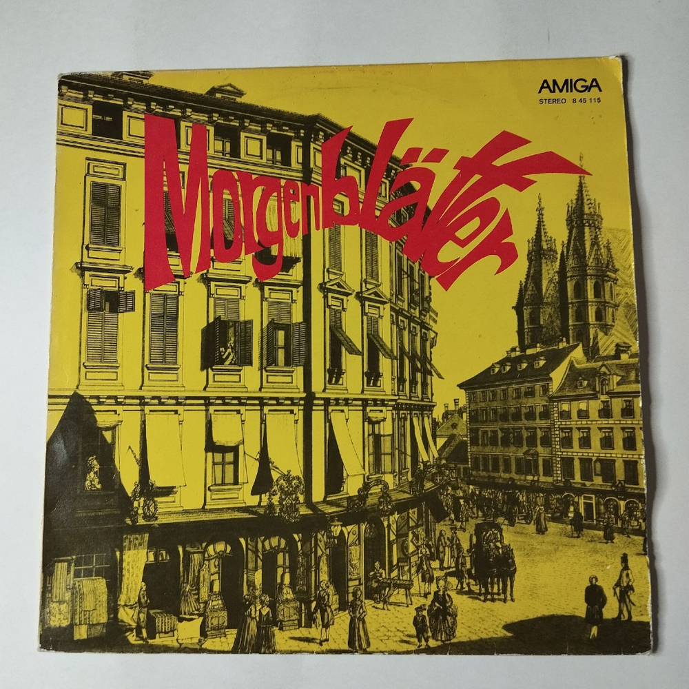 Винтажная виниловая пластинка LP Grobes Rundfunkorchester Leipzig, Adolf Fritz Guhl Morgenblatter (Полька, Оперетты, Марши) (ГДР 1975)
