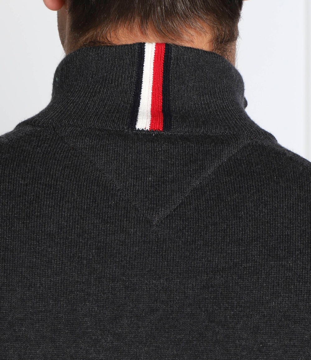 свитер zip mock Tommy Hilfiger - графитовый(MW0MW28049)