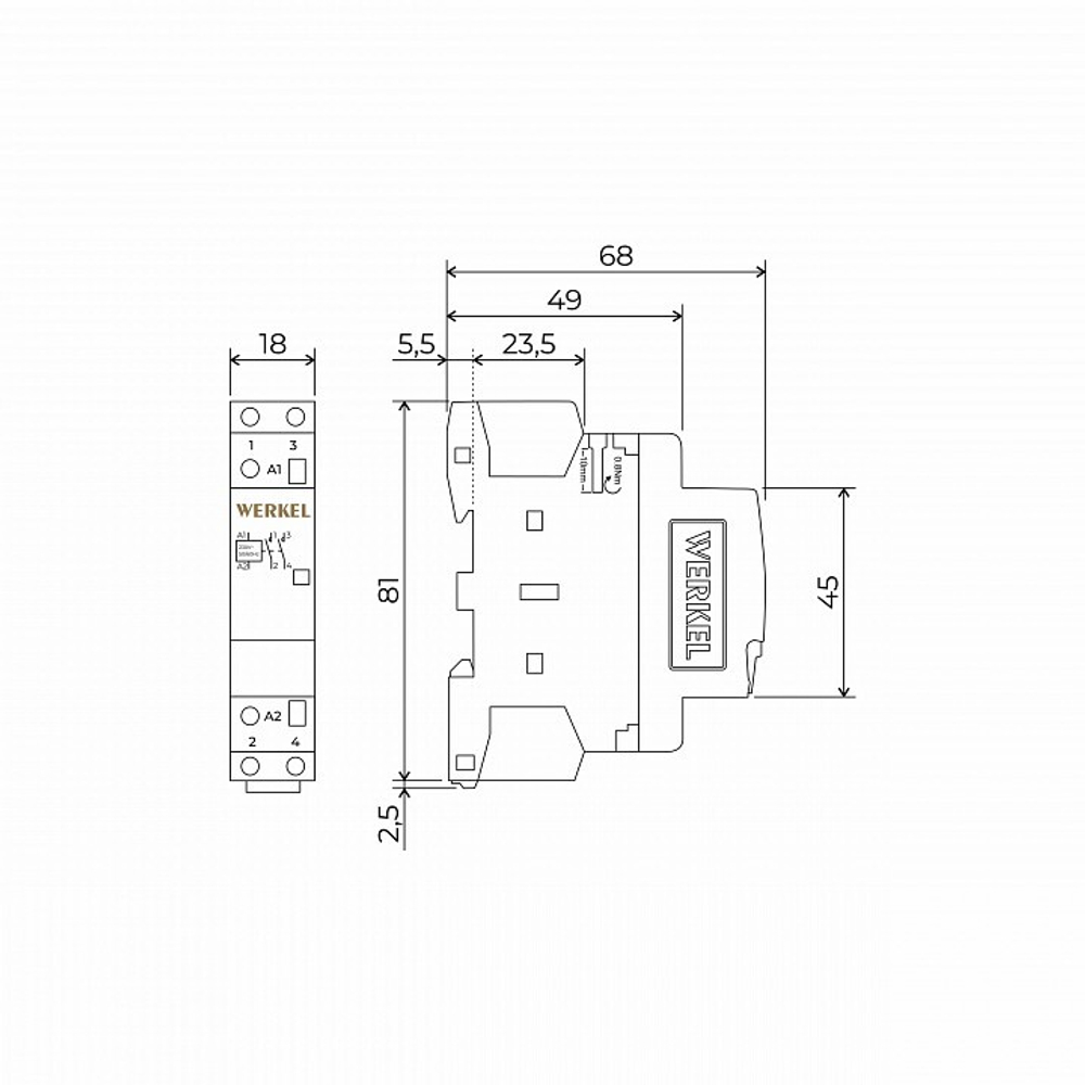Контактор одномодульный Werkel W941M20O