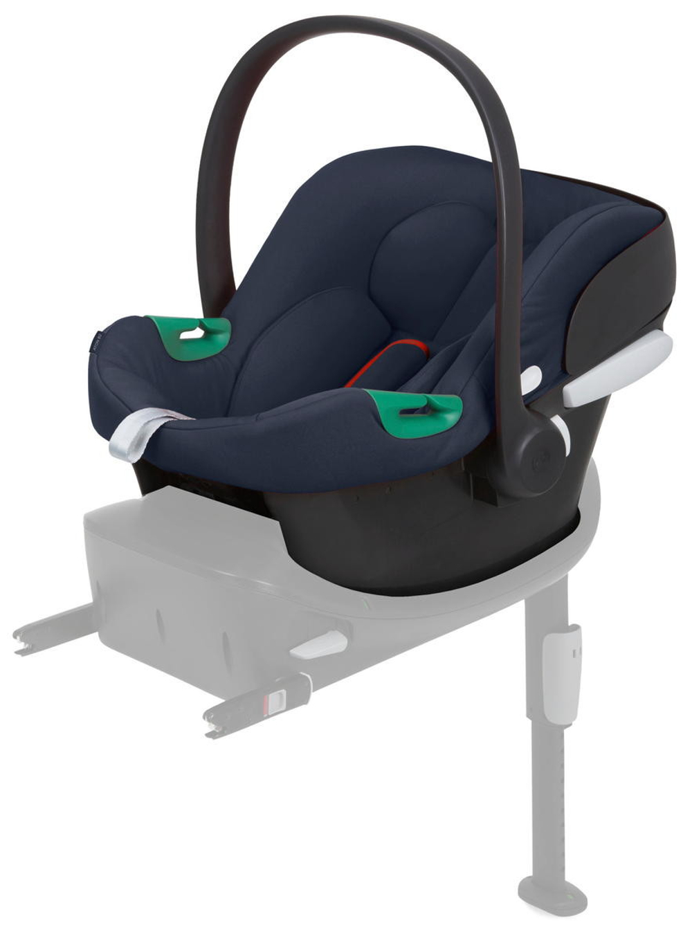 Коляска Cybex Coya Matt Black Frame Aton B2 i-Size Bay Blue Leaf Green с дождевиком и бампером