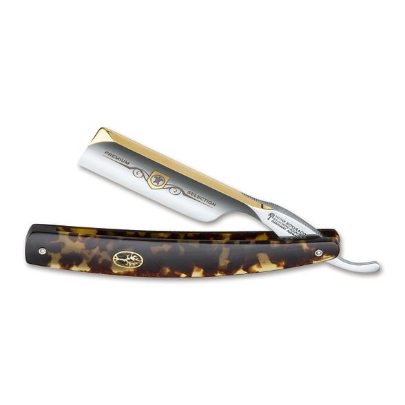 Цена наОпасная бритва Boker Schildpatt 6/8, высокоуглеродистая сталь O-1, рукоять черепаха