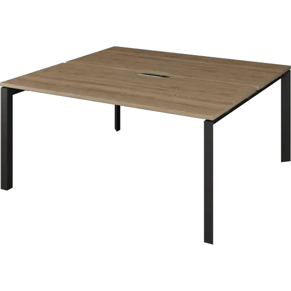 Бенч двойной на 2 рабочих места на металлокаркасе НТМП.П.Б2-160  1600x1496x750 Аргентум-МП