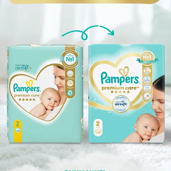Подгузники Pampers Premium Care 2 (4-8 кг) 66 шт.