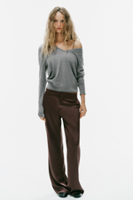 АТЛАСНЫЕ БРЮКИ С НИЗКОЙ ПОСАДКОЙ — ZARA