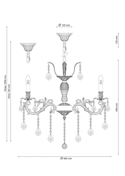 Люстра Lucia Tucci BARLETTA 122.8 antique