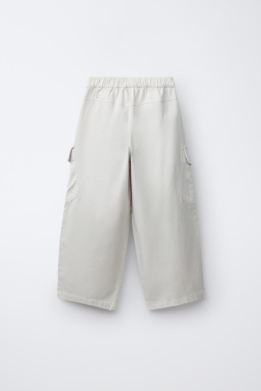 ZARA БРЮКИ КАРГО, ЦВЕТ СЛОНОВОЙ КОСТИ