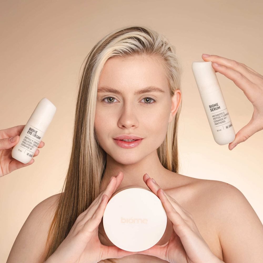 Biome Serum Cыворотка для лица 30мл глубоко увлажняет, ускоряет выработку коллагена