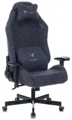 Кресло игровое Knight T1 синий экомех с подголов. крестов. металл